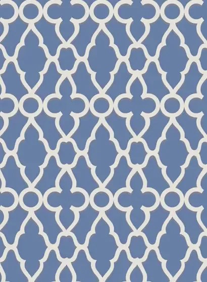 Cole & Son Carta da parati Treillage - White on Hyacinth