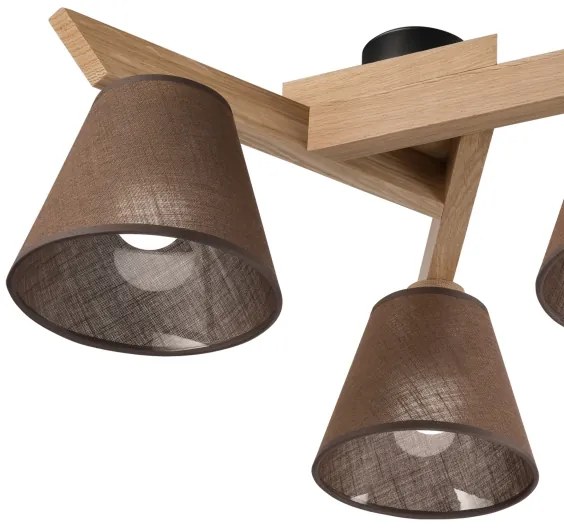 Brilagi - LED  Lampadario a plafone ANTHONY 3xE14/40W/230V quercia/marrone