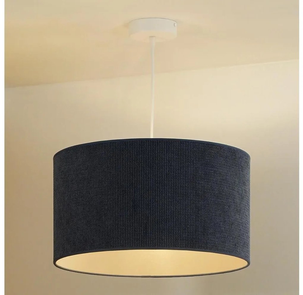 Duolla - Lampadario a sospensione con filo CORDUROY 1xE27/15W/230V diametro 40 cm blu scuro