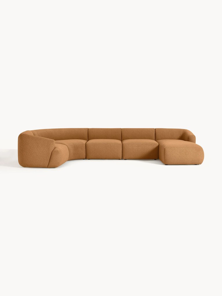 Divano angolare XL componibile in bouclé Sofia