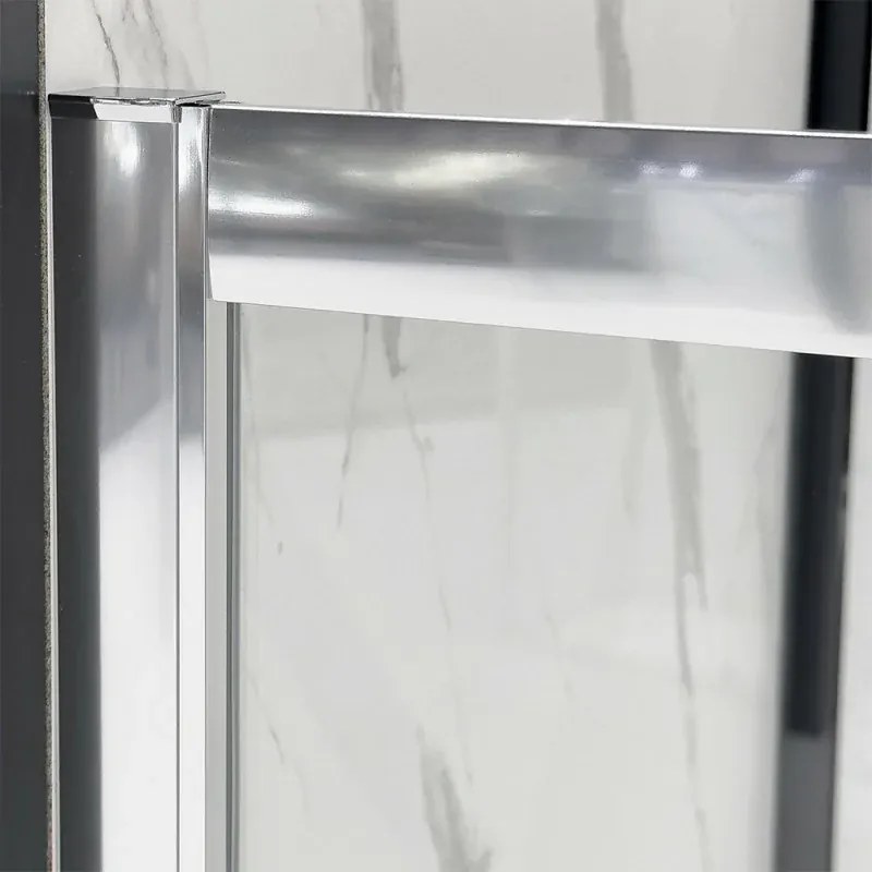 Box doccia 3 lati 80x120x80 cm doppio scorrevole trasparente Tay