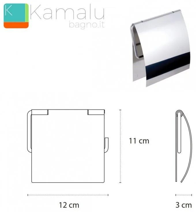 Kamalu - portarotolo coperto in acciaio da parete kaman alpi-30