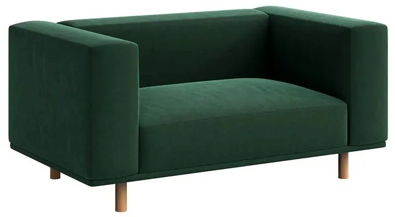 Poltrona relax in velluto verde scuro Kukumo - Ame Yens