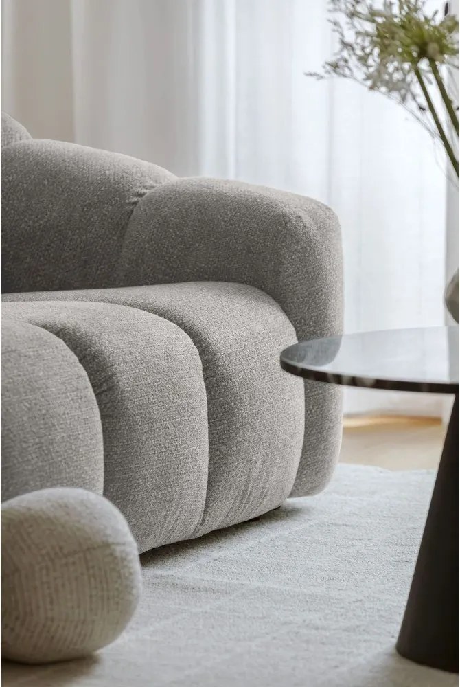 Divano angolare grigio chiaro (con penisola a destra/a L) Shell – Miuform