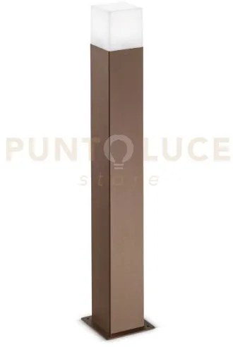 Ges422- paletto alluminio 1 luce attacco e27 colore ruggine h.70cm