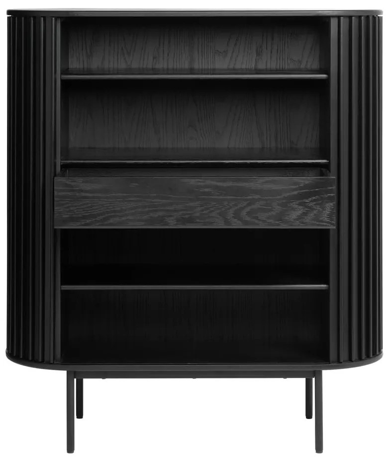 Mobile nero in rovere 125x110 cm Siena - Unique Furniture