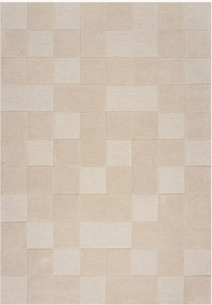 Tappeto in lana fatto a mano a pelo alto-basso Checkerboard