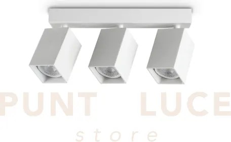 Dynamite faretto bianco orientabile 3 luci attacco gu10 27,5cm lamp...