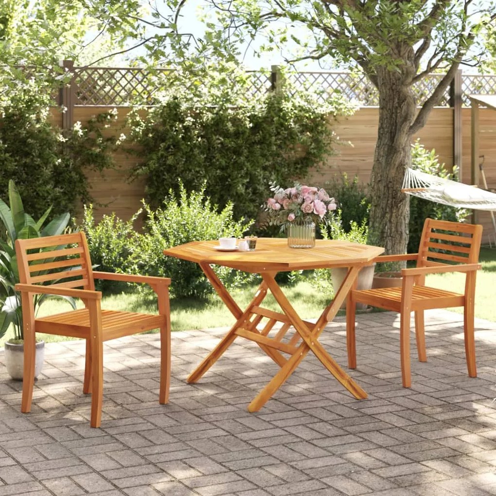 Sedie da giardino 2 pz 59x55x85 cm legno massello di acacia