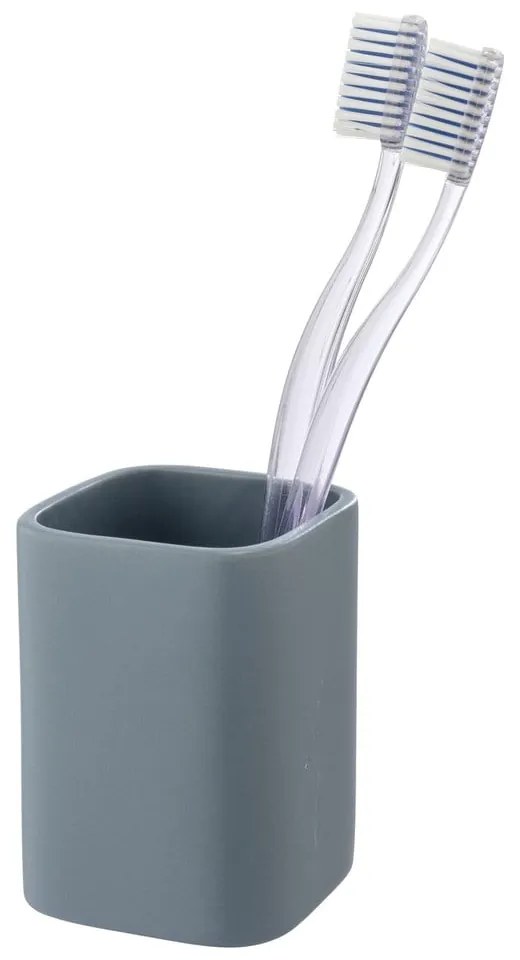 Tazza in ceramica blu per spazzolini da denti Hexa - Wenko