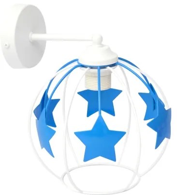 Applique per bambini STARS 1xE27/15W/230V blu/bianco