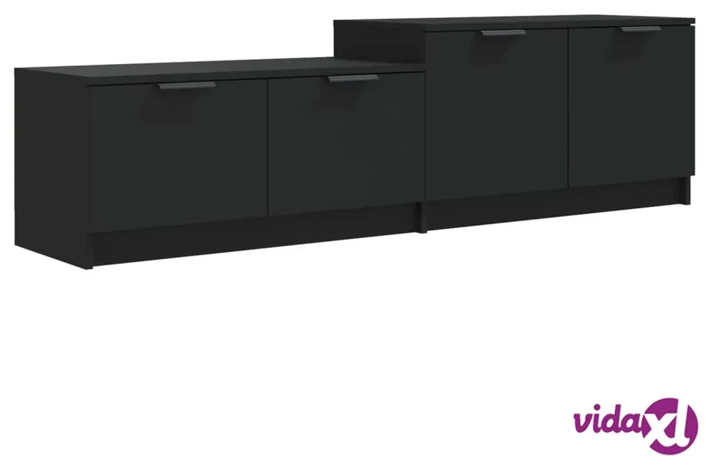 vidaXL Mobile Porta TV Nero 158,5x36x45 cm in Legno Multistrato