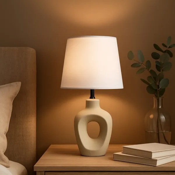 Rabalux 74079 - Lampada da tavolo MADELOR 1xE14/25W/230V beige