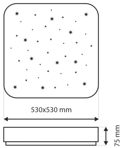 Plafoniera LED dimmerabile NERIS LED/60W/230V 2700-6500K + telecomando