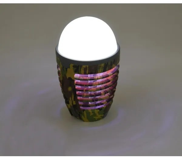 Lampada portatile a LED ricaricabile con trappola per insetti LED/2W/3,7V IPX4 camouflage