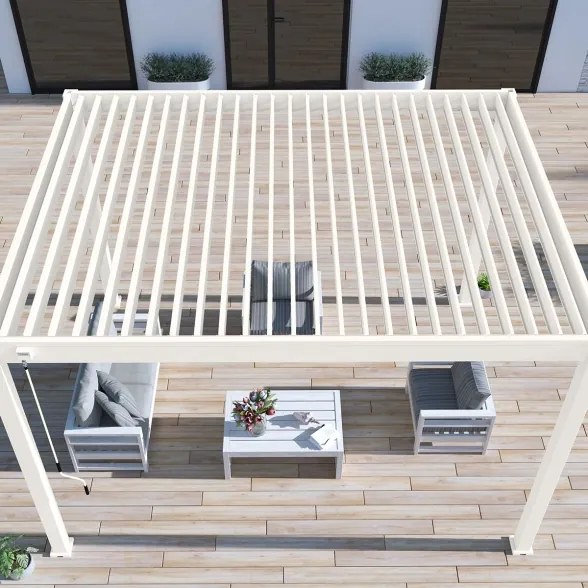 Pergola bioclimatica Ombréa autoportante 3x4M in alluminio (diversi colori)