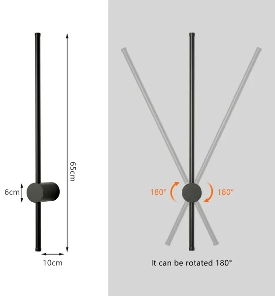 Brilagi - Applique da esterno AURA LED/12W/230V 3000K IP54 nera