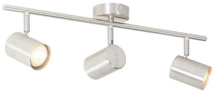 Plafoniera moderna in acciaio 3 luci orientabili - Jeana