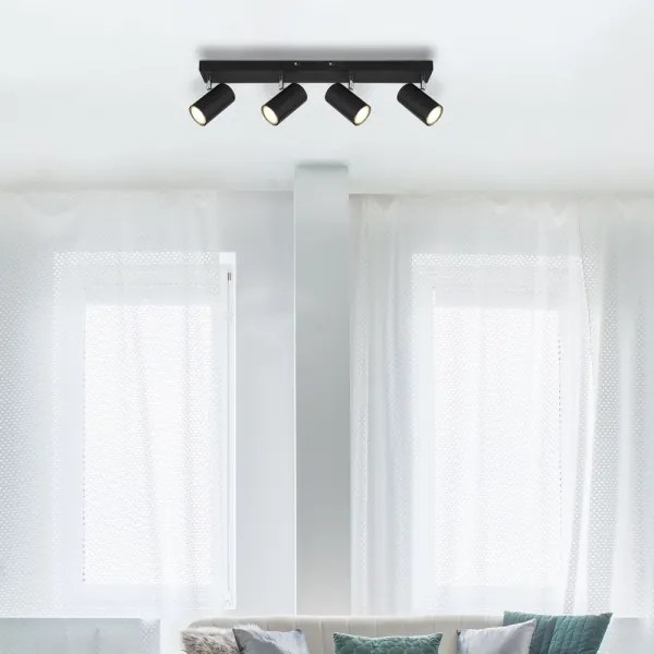 Globo 57911-4B - Faretto ROBBY 4xGU10/35W/230V nero