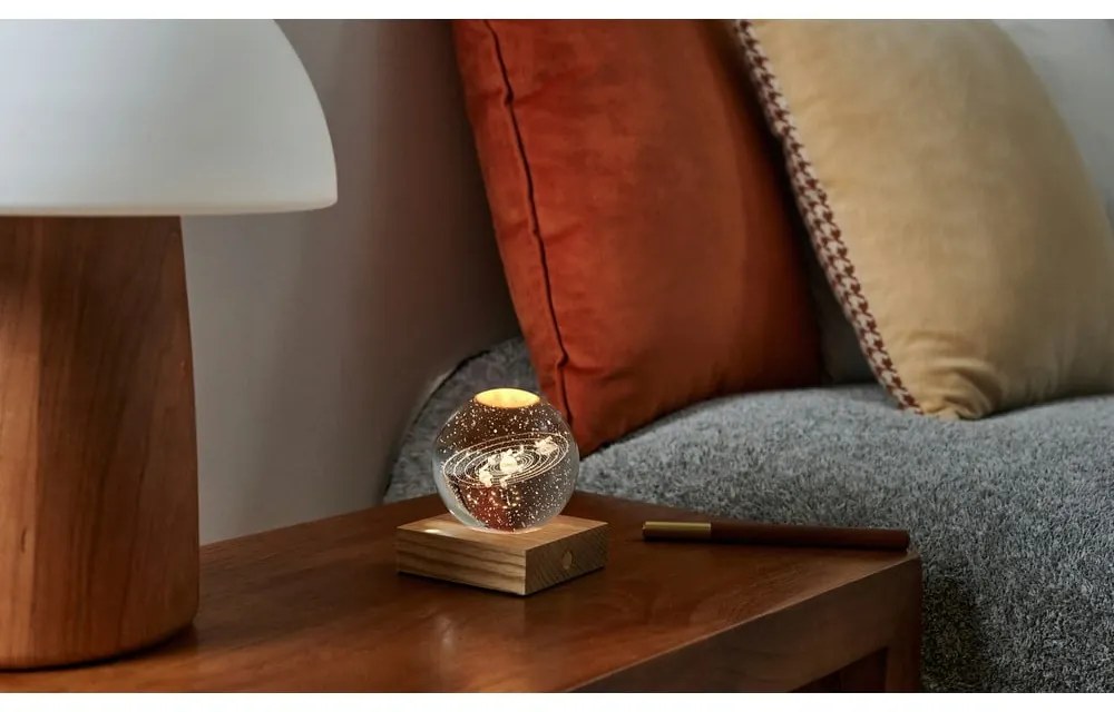 Decorazione luminosa marrone scuro con ricarica USB Amber – Gingko