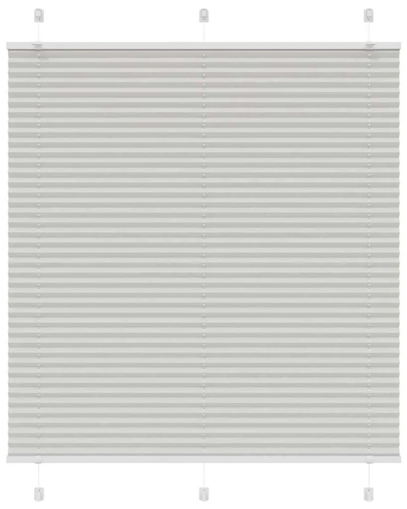 Tenda Plissettata Grigio Chiaro 115x150 Cm Larghezza Tessuto /