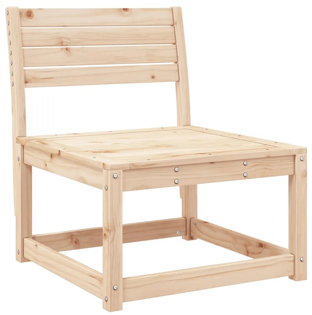 Set salotto da giardino 7 pz in legno massello di pino