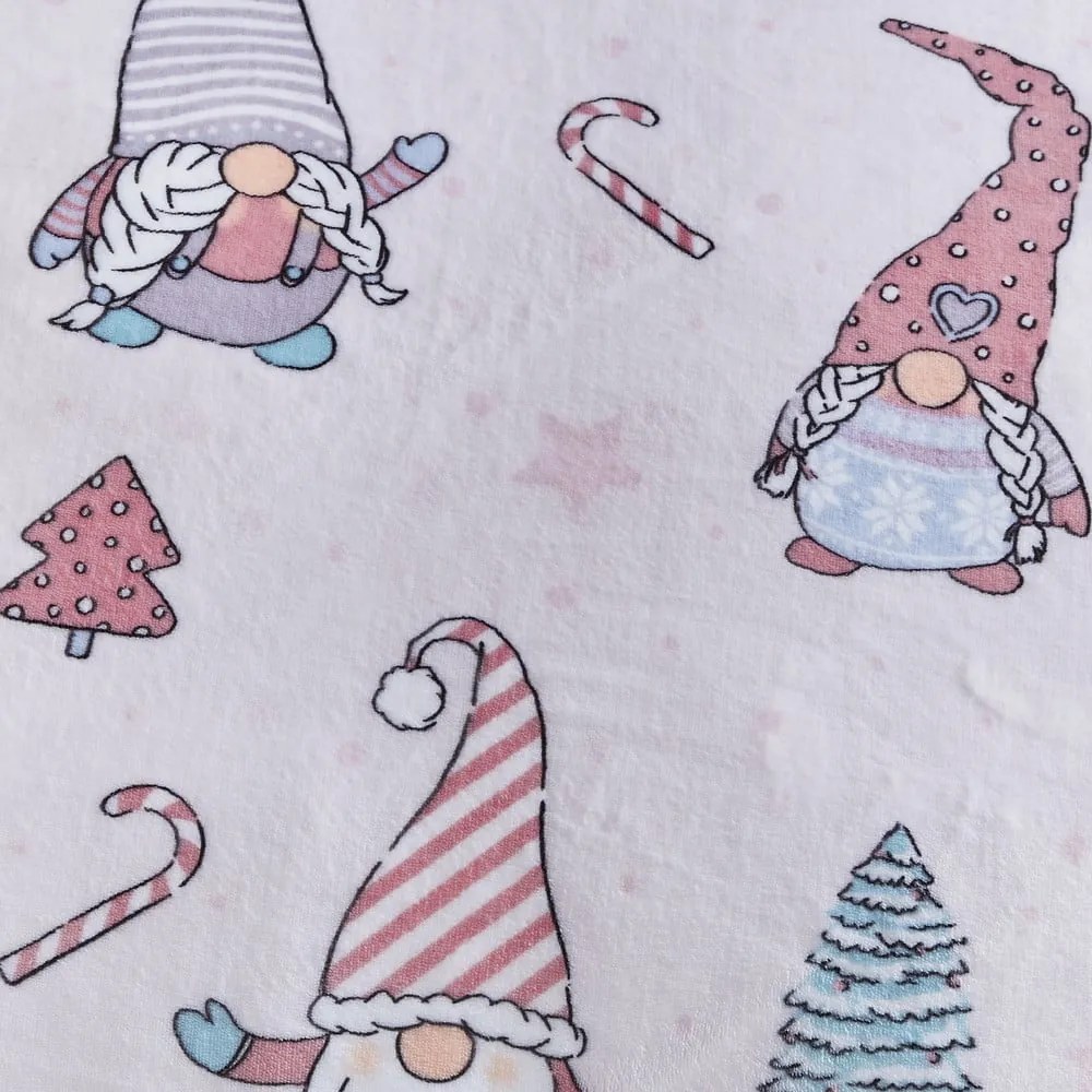 Set copripiumino e federa rosa chiaro in micropile per letto singolo 135x200 cm Festive Gnomes – Catherine Lansfield