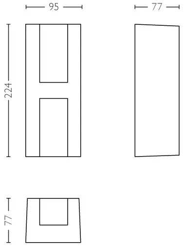 Philips 17351/93/P0 - Applique a LED da esterno SHADOW 2xLED/4,5W IP44