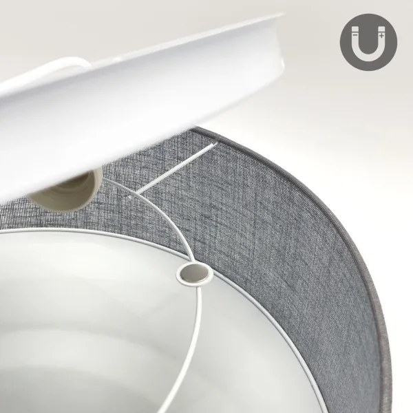 Plafoniera da soffitto SIRJA 2xE27/15W/230V Ø 45 cm grigia