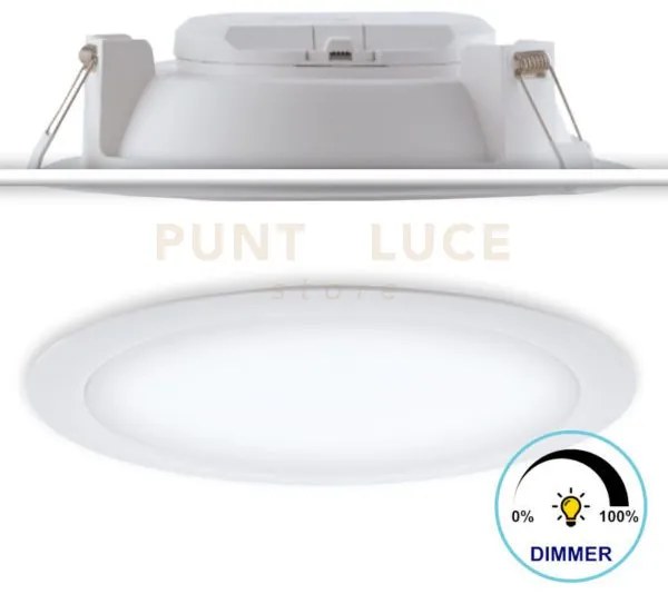 Incasso led horus bianco 25w 3250lm 4000k ip40 23x6cm