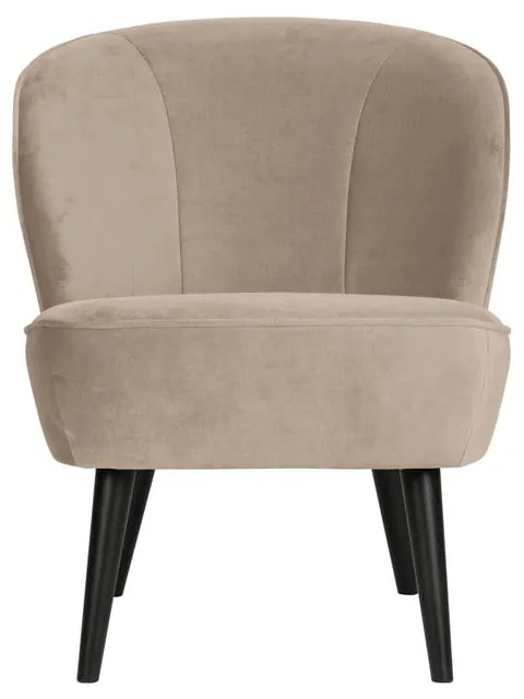 Poltrona in velluto beige Sara - WOOOD