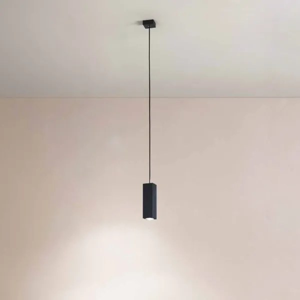 Lampada sospesa 1 luce GU10 - moderna 6 cm ALOA Nero Piccolo