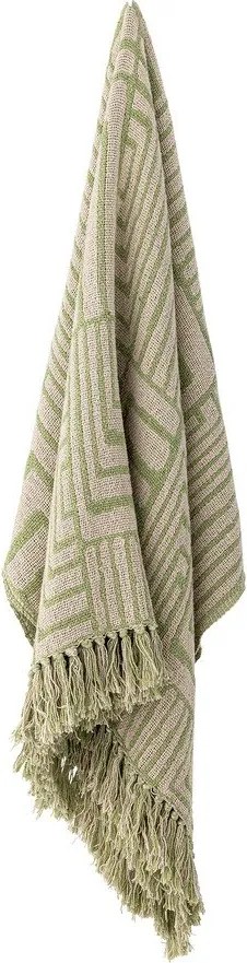 Coperta verde in misto cotone 130x155 cm Velva – Bloomingville