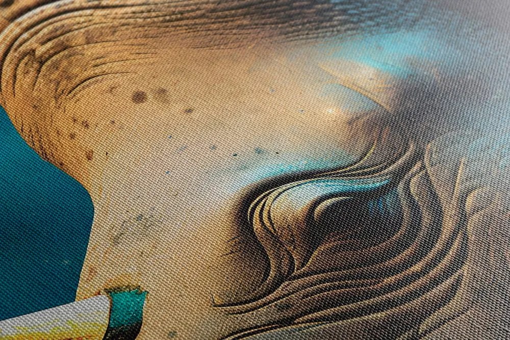 Stampa su tela – Rinoceronte blu-oro