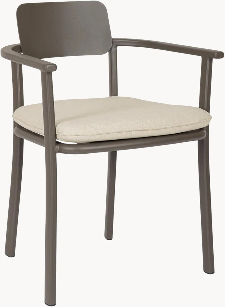 Set di 4 sedie da giardino impilabili con braccioli Makena