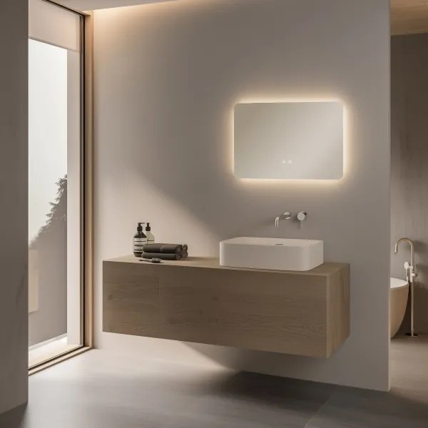 Brilagi - Specchio da bagno LED dimmerabile, antiappannante e retroilluminato DIANA LED/13W/230V 40x60 cm IP44