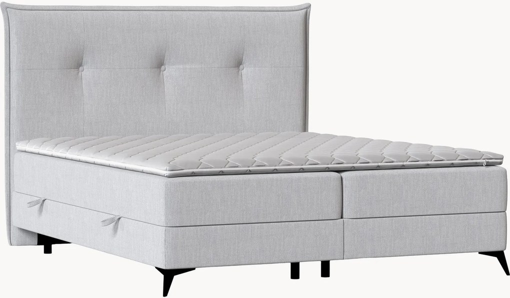 Letto boxspring fatto a mano con contenitore Menzzo, H2
