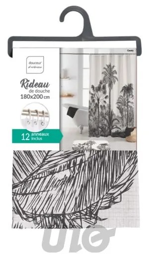 Tenda da doccia 180x200 cm Cocoty - douceur d'intérieur