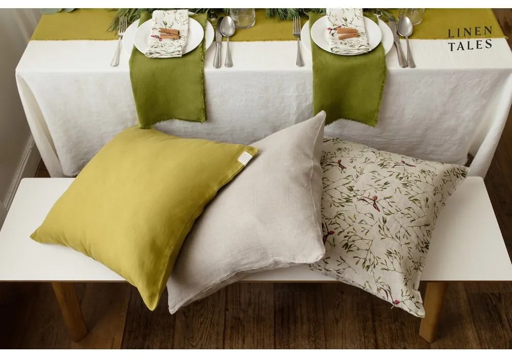 Federa 50x50 cm Moss Green - Linen Tales