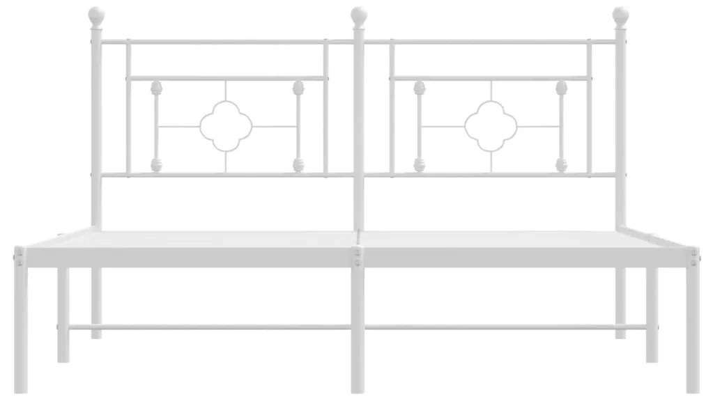 Giroletto con testiera metallo bianco 160x200 cm