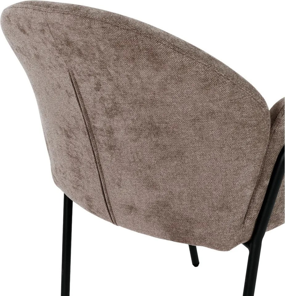 Set di sedie da pranzo color pesca in imbottito 2 pz Aslin – MOME