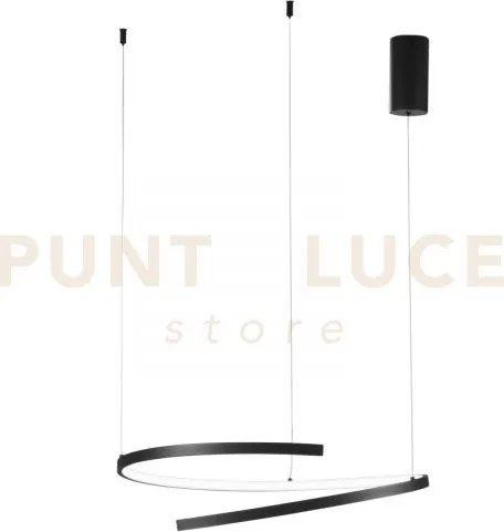 Lampadario a sospensione led moma nera 38w 6090lm cct 3000 4000 650...