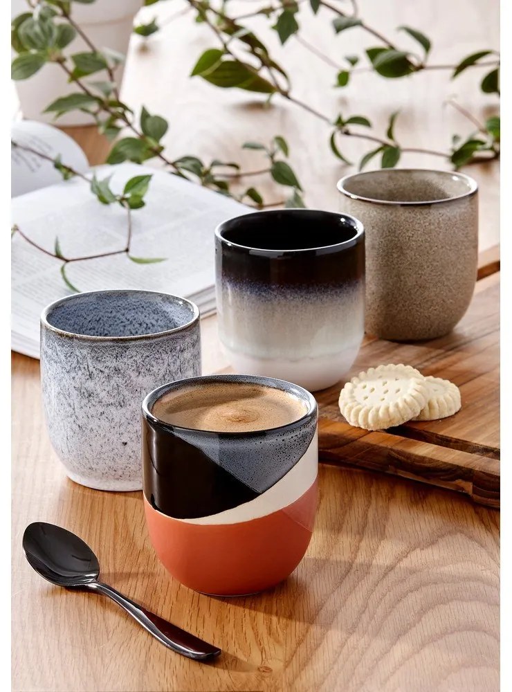 Tazza Cafe in gres bianco e nero, 300 ml - Ladelle