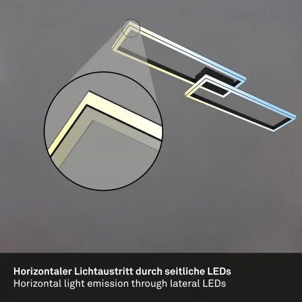 Briloner 3761015 - Plafoniera dimmerabile LED/45W/230V 2700-6500K+telecomando nero