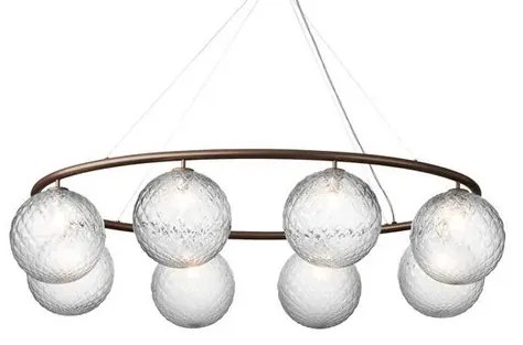 Miira 8 Oval Lampadario Dark Bronze/Optic Clear - Nuura