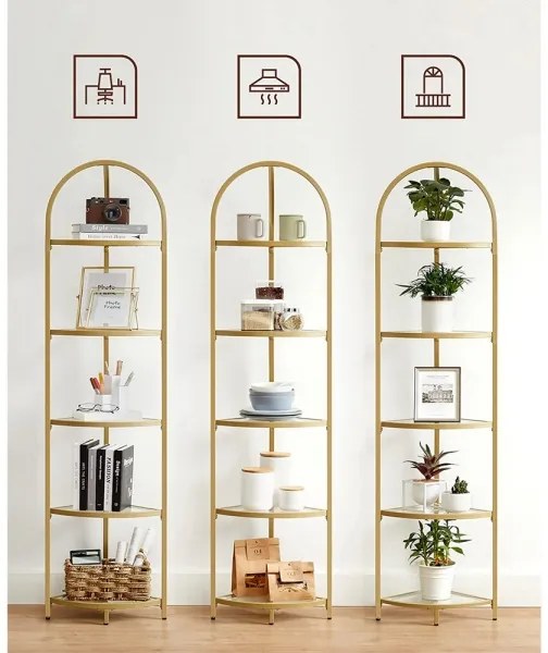 Libreria GLASY dorata