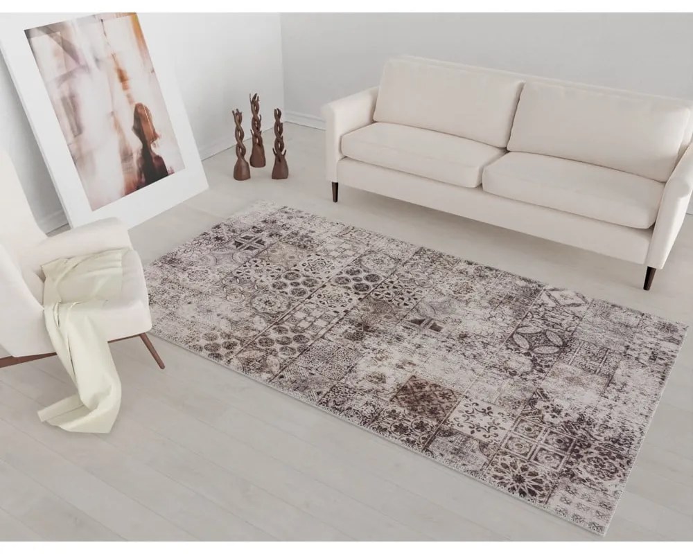 Tappeto lavabile beige 180x120 cm - Vitaus