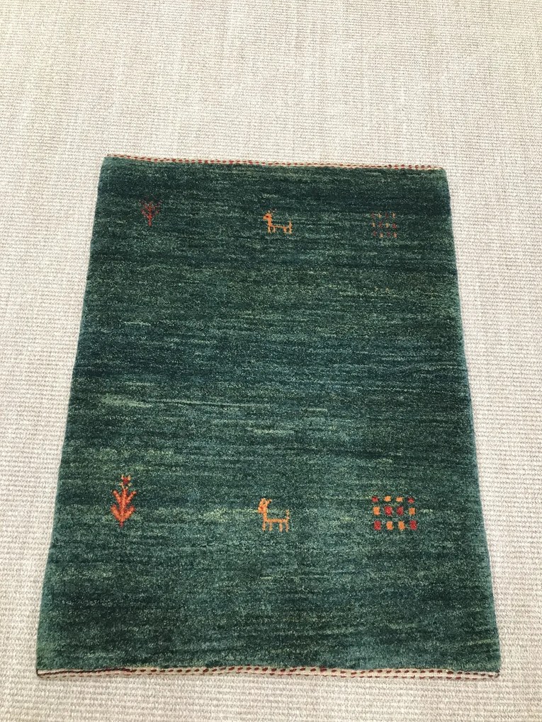 Gashguli Tappeto persiano 80x70 Verde (Iran) Annodato A Mano