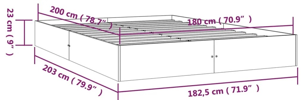 Giroletto in Legno Massello 180x200 cm Super King