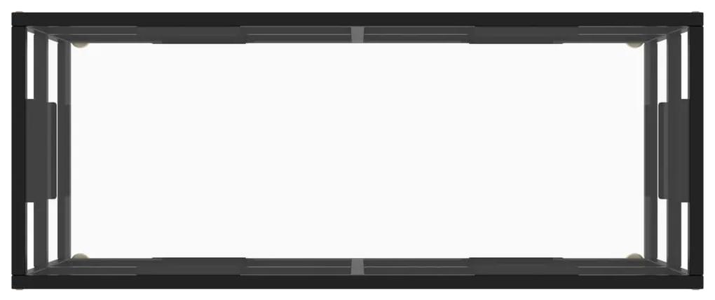 Mobile porta tv nero con vetro temperato 100x40x40 cm